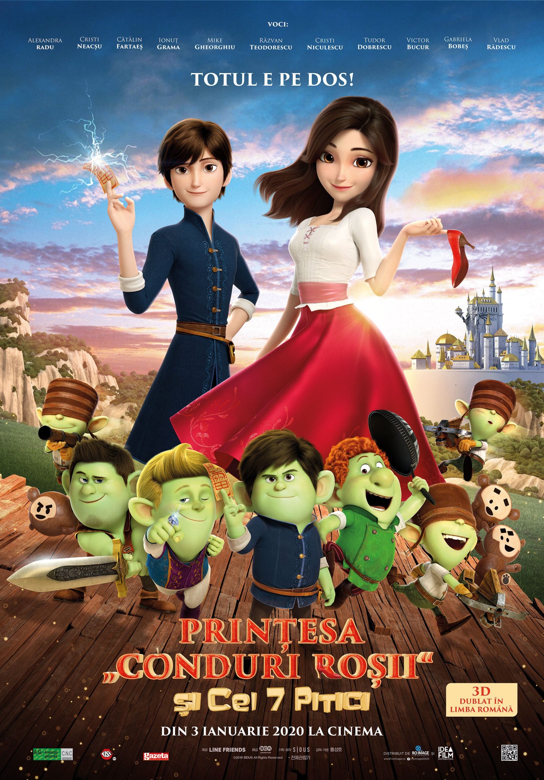 Prințesa “Conduri roșii” și cei 7 pitici